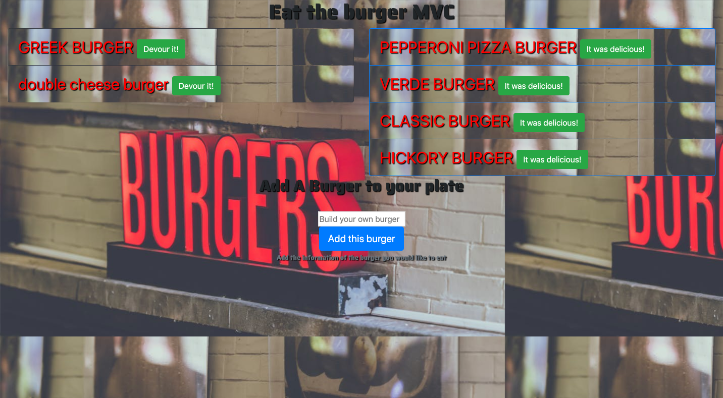 Eat Da Burger website shot